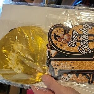 Gold Happy Birthday Party Decoration Set 16th